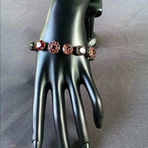 Red Gemstone Antique Gold Bracelet